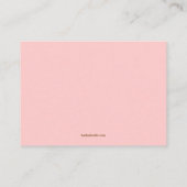 Carte de conseil maman Baby shower rose (Dos)