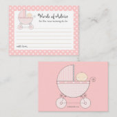 Carte de conseil maman transport Baby shower | Ros (Devant / Derrière)