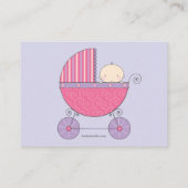 Carte de conseil maman transport Baby shower | Ros (Dos)
