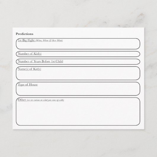 Carte de conseil mariage (Dos)