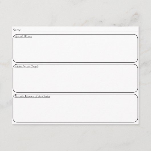 Carte de conseil mariage (Devant)