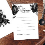 Carte de conseil Mariage blanc gothique classique<br><div class="desc">Découvrez l'allure intemporelle de notre modèle classique de carte conseil Mariage blanc, où l'élégance rencontre l'éthérée. Une touche enchanteresse de romantisme foncé ornée de motifs botaniques complexes, avec des arrière - plans blancs et propres agrémentés de pivoines luxuriantes et de roses délicats qui exsument un raffinement maussade parfait pour votre...</div>
