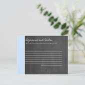 Carte de conseil Mariage bleu Chalkboard (Debout devant)