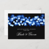 Carte de conseil mariage Blue Hollywood Glam (Devant / Derrière)