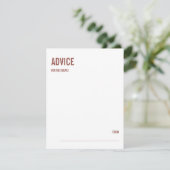 Carte de conseil Mariage Boho Typographie simple (Debout devant)