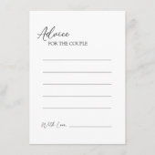 Carte de conseil Mariage classique moderne (Devant)