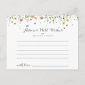 Carte de conseil Mariage colorée Dainty Wild Flowe (Devant)