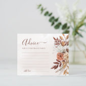 Carte de conseil Mariage de automne Boho Fleurs en (Debout devant)