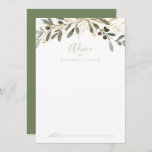 Carte de conseil Mariage de automne Gold Green<br><div class="desc">Cette carte de conseil mariage de automne de verdure dorée est parfaite pour une mariage moderne. Le design présente un charmant feuillage artistique vert et or. Ces cartes sont parfaites pour un mariage, une douche nuptiale, un baby shower, une fête de remise de diplômes et plus encore. Personnalisez les cartes...</div>