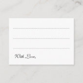 Carte de conseil Mariage de mariée et de chambre G (Dos)