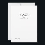 Carte de conseil Mariage de script élégant<br><div class="desc">Cette carte de conseil mariage de script est parfaite pour un mariage simple et peut être utilisée pour n'importe quel événement. Le design minimaliste noir et blanc présente une typographie romantique avec style glamour moderne. Personnalisable dans n'importe quelle couleur. Gardez le design minimal et élégant, tel quel, ou personnalisez-le en...</div>
