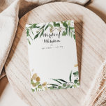 Carte de conseil Mariage des mots de sagesse Tropi<br><div class="desc">Cette carte de conseil en or tropical mariage est parfaite pour un mariage rustique. Le design est magnifiquement peint à la main avec de l'or tropical d'été et du feuillage vert illustrés. Ces cartes sont parfaites pour un mariage, une douche nuptiale, un baby shower, une fête de remise de diplômes...</div>