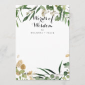 Carte de conseil Mariage des mots de sagesse Tropi (Devant)