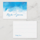 Carte de conseil mariage Eau bleu d'été (Devant / Derrière)