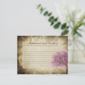 Carte de conseil Mariage en arbre rose (Debout devant)