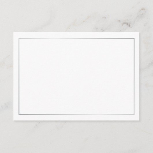 Carte de conseil Mariage en argent vierge (Devant)
