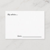 Carte de conseil mariage Faux Gold Confetti (Dos)