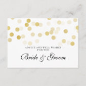 Carte de conseil mariage Faux Gold Foil Parties sc (Devant)