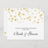 Carte de conseil mariage Faux Gold Foil Parties sc (Devant / Derrière)