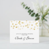 Carte de conseil mariage Faux Gold Foil Parties sc (Debout devant)