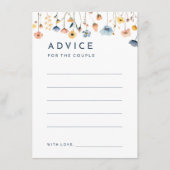 Carte de conseil Mariage floral gras (Devant)