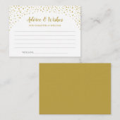 Carte de conseil Mariage Gold Confetti (Devant / Derrière)