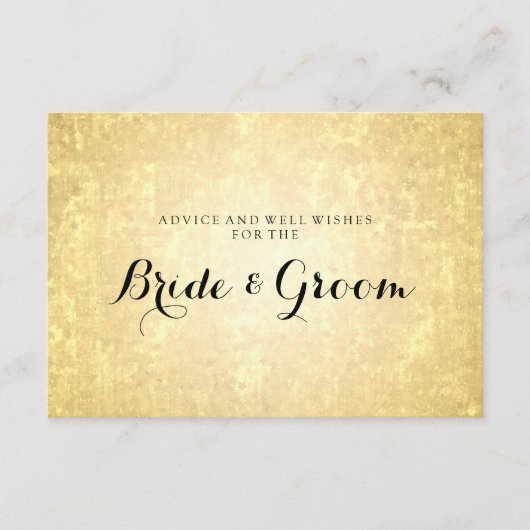 Carte de conseil mariage Gold Foil Stars Look Conf (Devant)