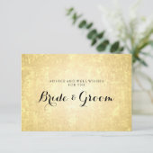 Carte de conseil mariage Gold Foil Stars Look Conf (Debout devant)