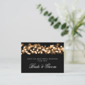 Carte de conseil mariage Gold Hollywood Glam (Debout devant)