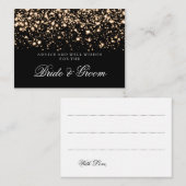 Carte de conseil mariage Gold Midnight Glam (Devant / Derrière)
