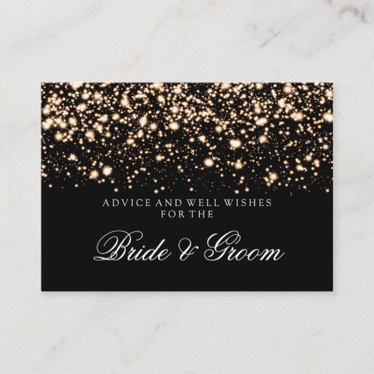 Carte de conseil mariage Gold Midnight Glam (Devant)