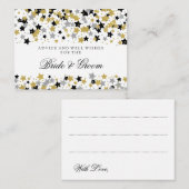 Carte de conseil mariage Gold Parties scintillant (Devant / Derrière)