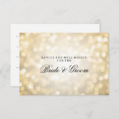 Carte de conseil mariage Gold Parties scintillant (Devant / Derrière)