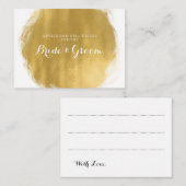 Carte de conseil mariage Gold Peinture Look (Devant / Derrière)