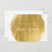 Carte de conseil mariage Gold Peinture Look (Devant / Derrière)