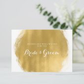 Carte de conseil mariage Gold Peinture Look (Debout devant)