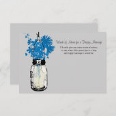 Carte de conseil mariage - Mason Jar (Devant / Derrière)