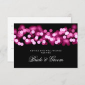 Carte de conseil mariage Pink Hollywood Glam (Devant / Derrière)