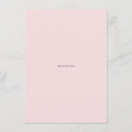 Carte de conseil Mariage Rose couleur rose vif (Dos)