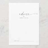 Carte de conseil Mariage Silver Script moderne (Devant)