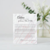 Carte de conseil moderne en marbre rose et gris (Debout devant)