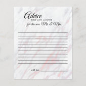 Carte de conseil moderne en marbre rose et gris (Devant)