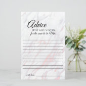 Carte de conseil moderne en marbre rose et gris (Debout devant)