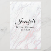 Carte de conseil moderne en marbre rose et gris (Dos)