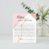 Carte de conseil moderne en marbre rose et or (Debout devant)