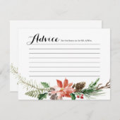 Carte de conseil moderne Floral Winter Show (Devant / Derrière)