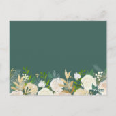 Carte de conseil moderne Green Gold Floral Words (Dos)