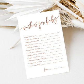 Carte de conseil moderne pour bébé en terre cuite