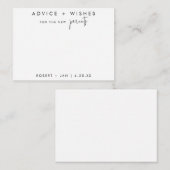 Carte de conseil Noir/Blanc pour les nouveaux pare (Devant / Derrière)