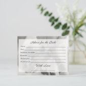 Carte de conseil nuptiale (Debout devant)